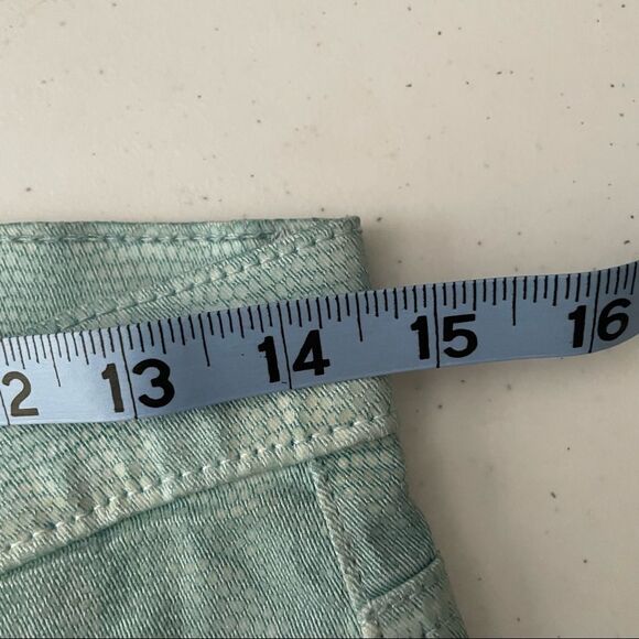 Hudson Nico Midrise Super Skinny Jeans, mint green/black python print sz 26 - Picture 9 of 11